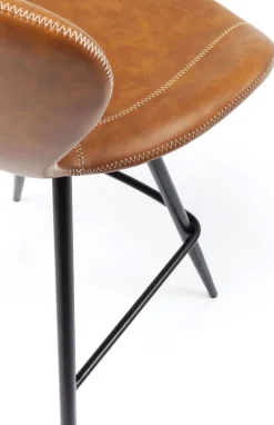 Hoker Ekoskóra Brązowy Nogi Metalowe Czarne 91cm