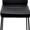 Hoker Niski W Kolorze Czarnym Ekoskóra I Stal 60 Cm