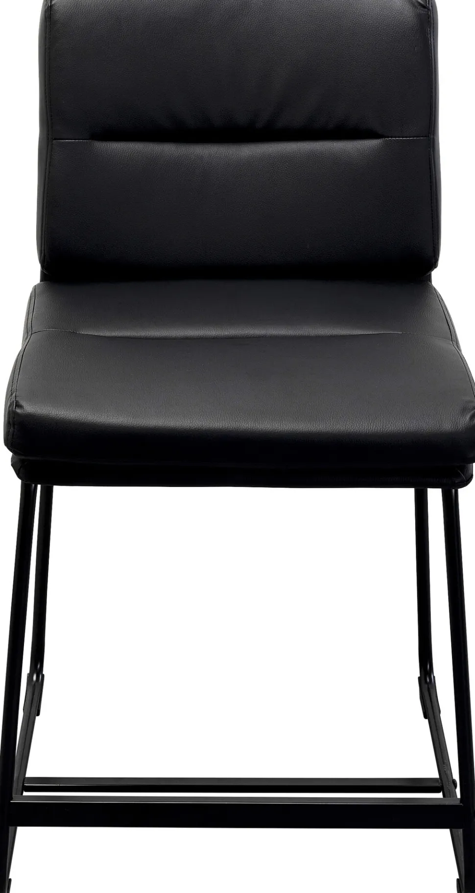 Hoker Niski W Kolorze Czarnym Ekoskóra I Stal 60 Cm
