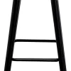 Hoker Siedzisko Tworzywo ABS Nogi Stalowe Kolor Czarny 75 Cm