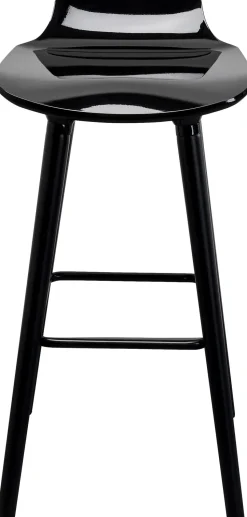 Hoker Siedzisko Tworzywo ABS Nogi Stalowe Kolor Czarny 75 Cm