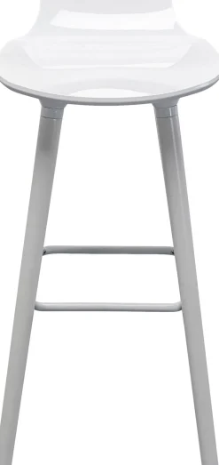 Hoker Siedzisko Tworzywo ABS Nogi Stalowe Kolor Biały 75 Cm