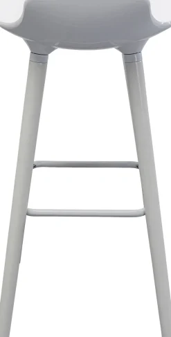 Hoker Siedzisko Tworzywo ABS Nogi Stalowe Kolor Biały 75 Cm