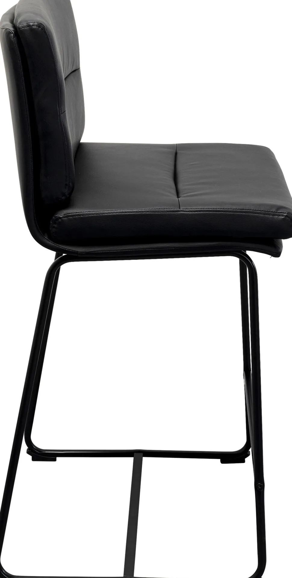Hoker W Kolorze Czarnym Ekoskóra I Stal 75 Cm