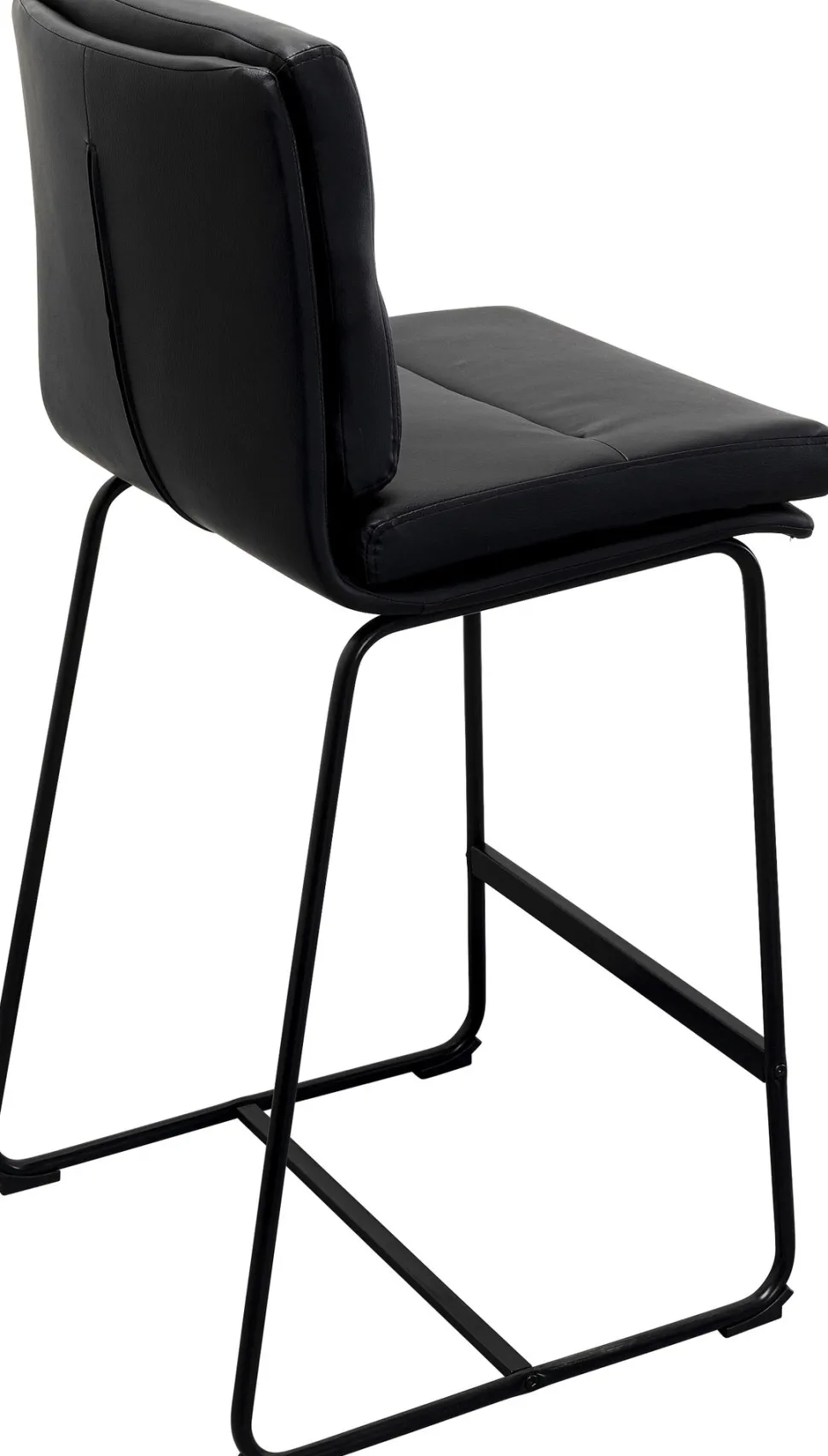 Hoker W Kolorze Czarnym Ekoskóra I Stal 75 Cm