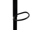 Hoker W Kolorze Czarnym Z Regulacją Wysokości Okrągłe Siedzisko 60-82 Cm