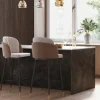 Hoker Welurowy Beżowy Nogi Czarno-złote 50x99 Cm