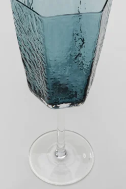 Kieliszek Do Białego Wina Szklany Niebieski 300 Ml 22 Cm