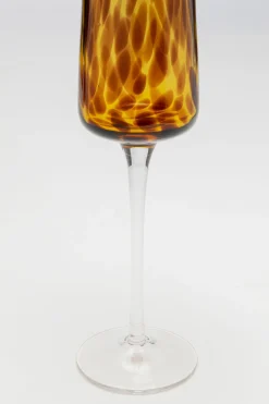 Kieliszek Do Szampana Brązowy 210 Ml Nóżka Transparentna