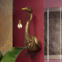 Kinkiet Heron 26x62 Cm Złoty