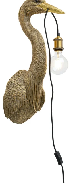 Kinkiet Heron 26x62 Cm Złoty