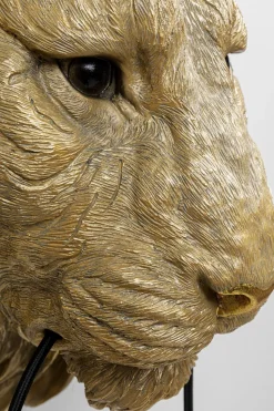 Kinkiet Tiger Head 34x38 Cm Złoty