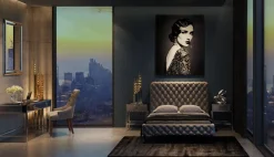 Łóżko Desire 160x200 Cm Wysokie Szare