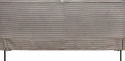 Łóżko Podwójne Z Zagłówkiem Szare Nogi Czarne 180x200 Cm