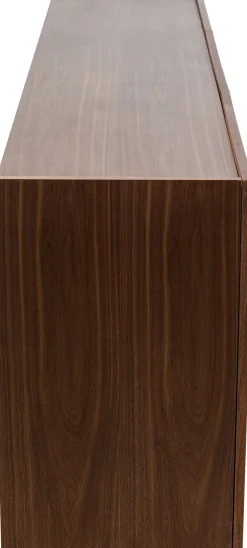 Komoda Brązowa Fornirowana 3-drzwiowa 200x76 Cm