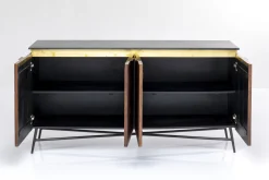 Komoda Catalina 160x86 Cm Drewno Mango Ciemnobrązowe - Blat Marmur