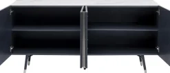 Komoda Catania 180x61 Cm Ciemnoszara - Blat Szklany