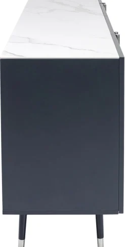 Komoda Catania 180x61 Cm Ciemnoszara - Blat Szklany
