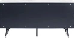 Komoda Catania 180x61 Cm Ciemnoszara - Blat Szklany