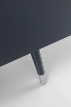 Komoda Catania 180x61 Cm Ciemnoszara - Blat Szklany