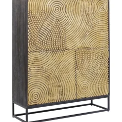 Komoda Circulo 120x150 Cm Czarno-złota