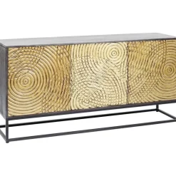 Komoda Circulo 160x80 Cm Czarno-złota