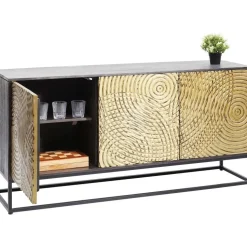 Komoda Circulo 160x80 Cm Czarno-złota