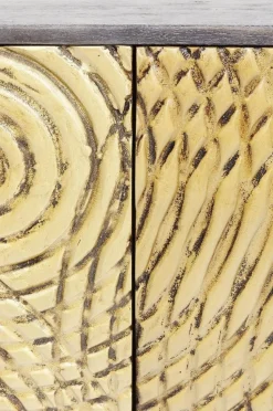 Komoda Circulo 160x80 Cm Czarno-złota