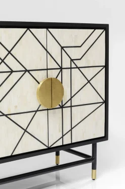 Komoda Credenza 150x80 Cm Czarna