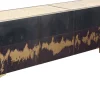 Komoda 4-drzwiowa Loft Stal I Marmur 183x75 Cm