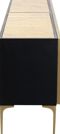 Komoda 4-drzwiowa Loft Stal I Marmur 183x75 Cm
