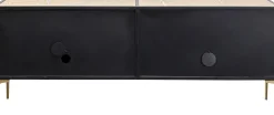 Komoda 4-drzwiowa Loft Stal I Marmur 183x75 Cm
