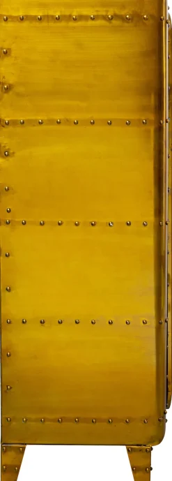 Komoda 1-drzwiowa Loft Złota Stalowa 66x152 Cm