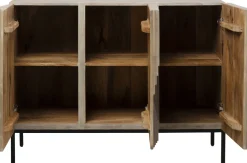 Komoda 3-drzwiowa Rustykalna Z Drewna Mango 115x90 Cm