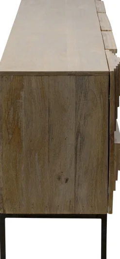 Komoda 5-drzwiowa Rustykalna Z Drewna Mango 184x76 Cm