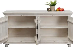 Komoda 4-drzwiowa Z Drewna Mango Front Kolorowy 180x95 Cm
