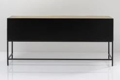 Komoda 4-drzwiowa Złota Ręcznie Kuta Stal Mosiężna 183x86 Cm