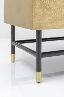 Komoda Dwudrzwiowa Złota Glamour 123x87 Cm