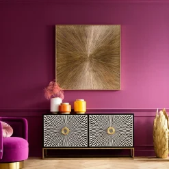 Komoda Electro 160x80 Cm Czarno-biała