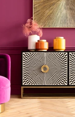 Komoda Electro 160x80 Cm Czarno-biała