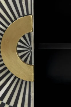 Komoda Electro 160x80 Cm Czarno-biała
