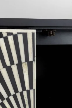 Komoda Electro 160x80 Cm Czarno-biała
