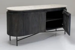 Komoda Glenn 160x75 Cm Biało-szara