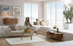 Komoda Grace 160x78 Cm Drewno Mango - Blat Marmur