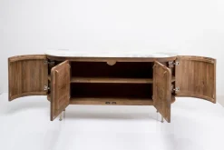 Komoda Grace 160x78 Cm Drewno Mango - Blat Marmur