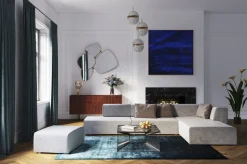 Komoda Grooves 164x79 Cm Brązowa Mango