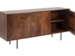 Komoda Grooves 164x79 Cm Brązowa Mango