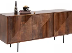 Komoda Grooves 164x79 Cm Brązowa Mango