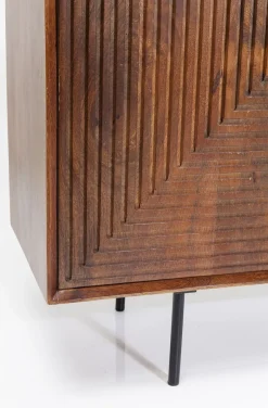 Komoda Grooves 164x79 Cm Brązowa Mango