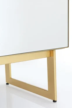 Komoda Lustrzana Z 5 Szufladami Nogi Złote 65x114 Cm